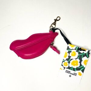 Diane Von Furstenberg Fuchsia Lip Keychain